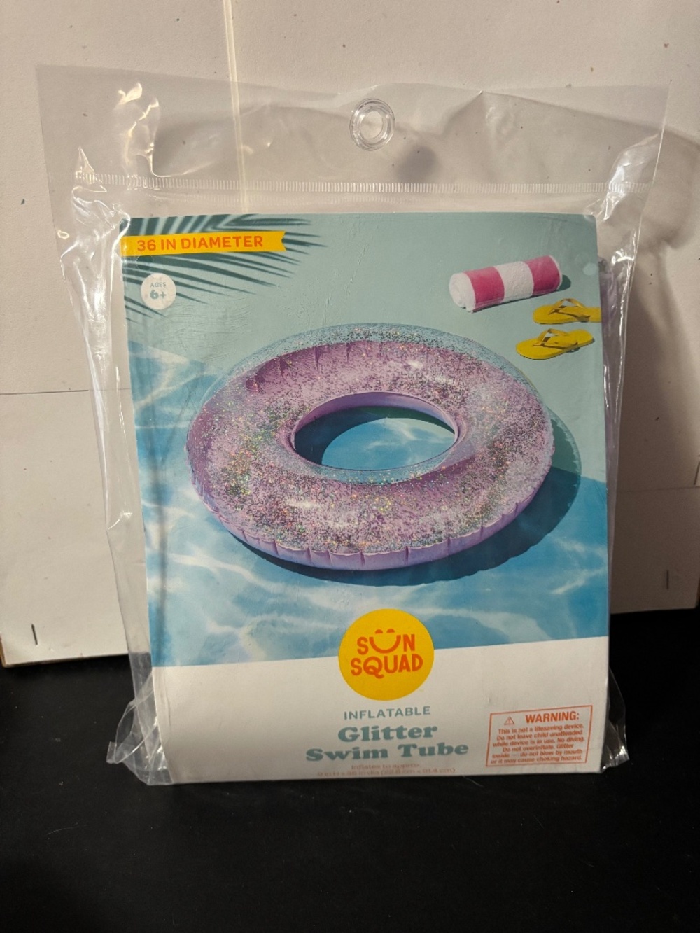 36" Tube Glitter Inner Tube - Sun Squad™ Lavender